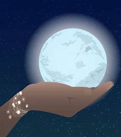 Image result for Hand Holding Moon